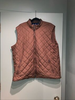 Brooks Brothers Quilted Vest in Rust Brown size XXL
